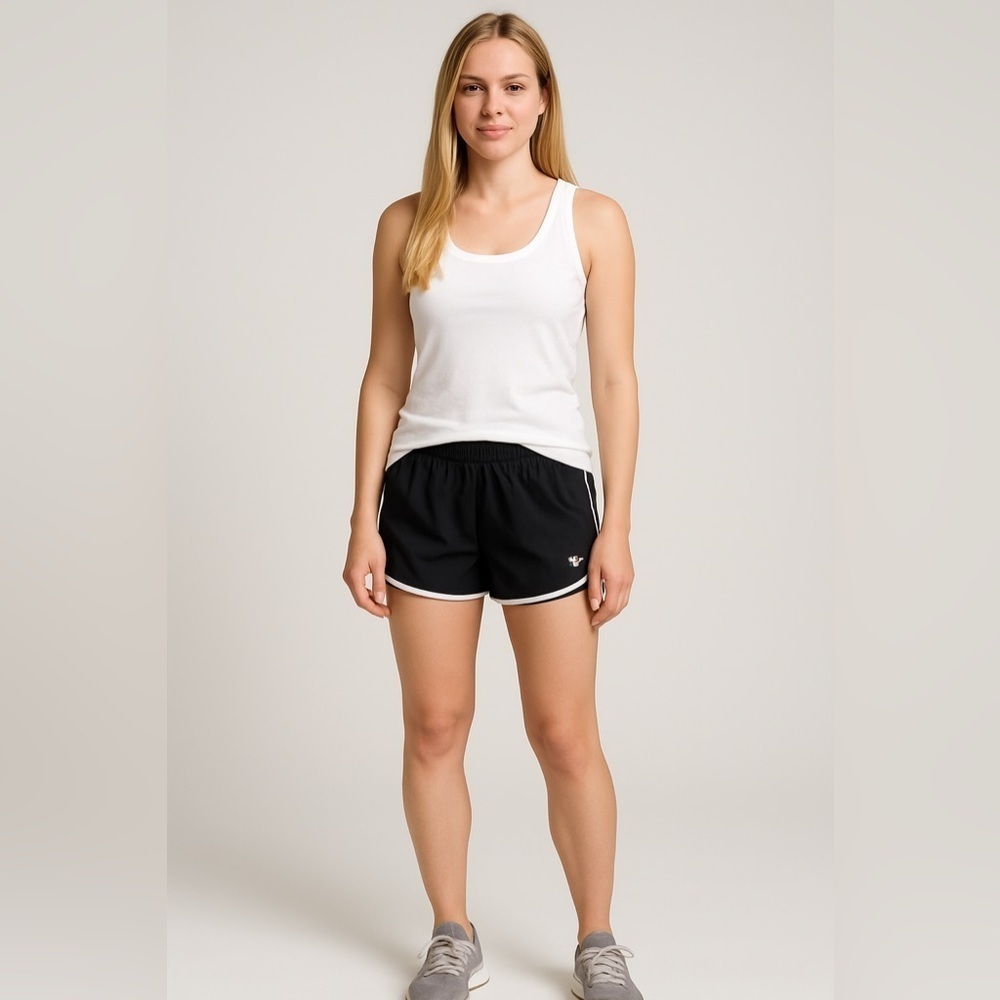 PINK Victoria's Secret Black Athletic Shorts Elastic Waistband